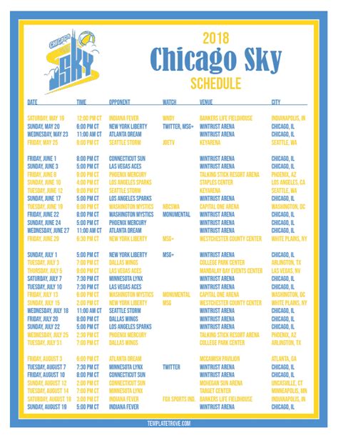 chicago sky schedule 2024